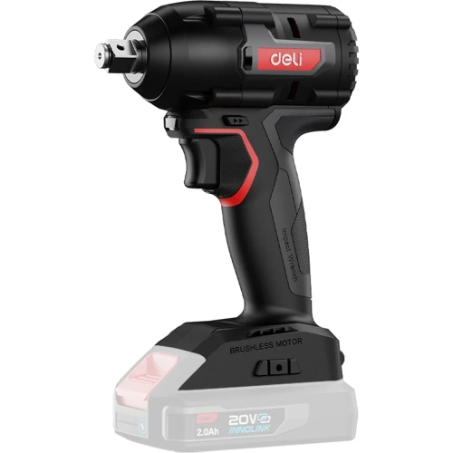 Профессиональный бесщеточный ударный гайковерт DELI DE-BS20-1 (Без АКБ и ЗУ, 350Нм, 0-2800 об/мин, 0-3600 уд/мин) 164343 Профессиональный бесщеточный ударный гайковерт DELI DE-BS20-1 (Без АКБ и ЗУ, 350Нм, 0-2800 об/мин, 0-3600 уд/мин) 164343