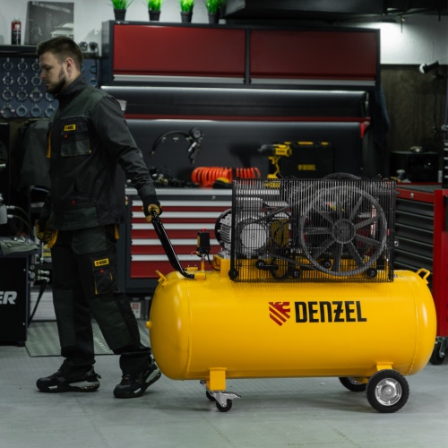 Компрессор воздушный рем. привод BCV 5500-T/270, 5,5 кВт, 270 литров, 850 л/мин Denzel фото 23