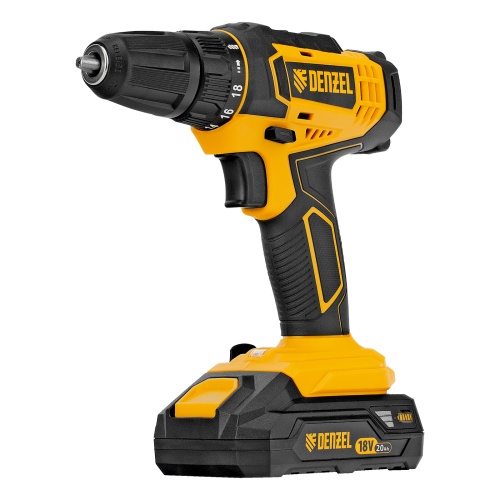 Дрель-шуруповерт аккумуляторная CDL-18-02BM, Li-Ion, 18 В, 2 аккумулятор Denzel фото 13