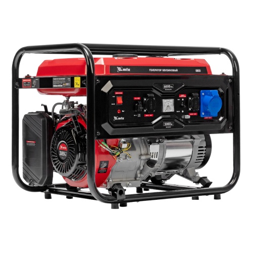 Генератор бензиновый RS-7000, 6 кВт, 230В, ручной стартер MTX фото 3