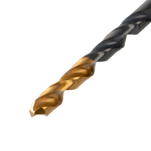 Сверло по металлу, 4,5 мм, HSS-Tin, Golden Tip, 10 шт. Denzel фото 3