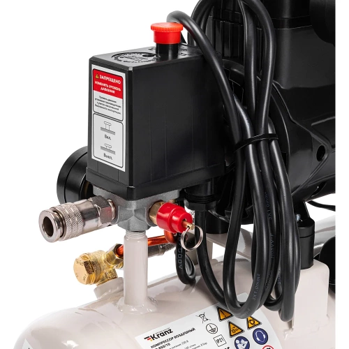 Компрессор воздушный безмасляный KRANZ KR-850/10, 850 Вт, 140 л/мин, 10 л KR-16-1161 фото 6