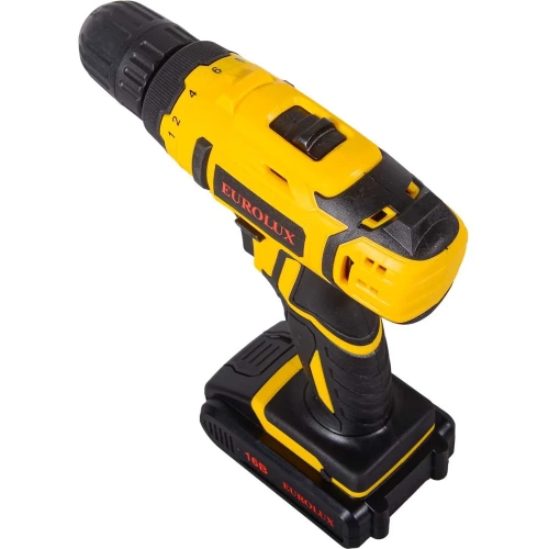 Аккумуляторная дрель-шуруповерт Eurolux ДА-16/2Li 72/14/51 фото 10