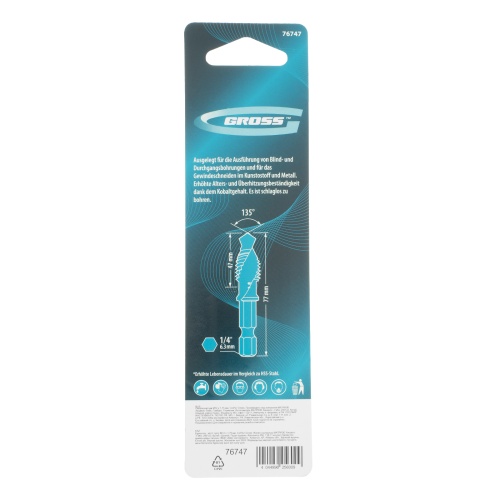 Сверло-метчик М12 х 1,75 мм, Co5%// Gross фото 6