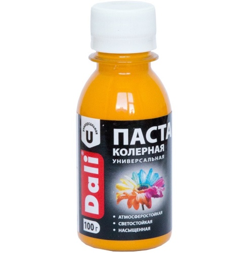 Паста колерная универсальная Dali 20350 золотисто-желтая 0,1 л