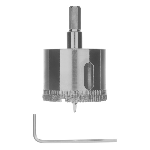 Сверло по керамической плитке и стеклу, 38 х 55 мм, шестигранный хвостовик, с центрующим сверлом Сибртех фото 3