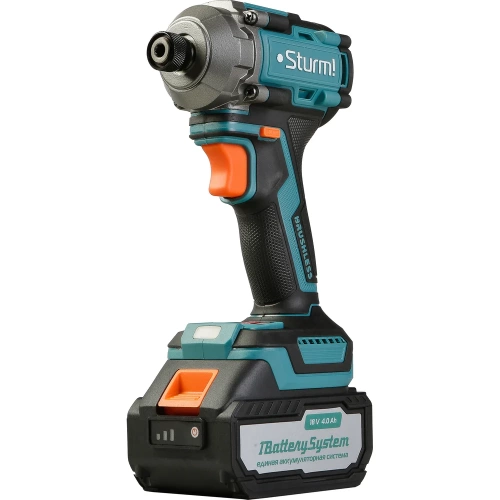Винтоверт ударный Sturm б/щ, 18В, 1BatterySystem, 250Нм, 1/4, 1x4.0Ач, кейс CD250H фото 8