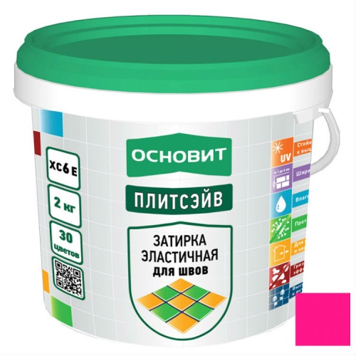 Затирка эластичная Основит Плитсэйв XC6 E розовый 20 кг Затирка эластичная Основит Плитсэйв XC6 E розовый 20 кг