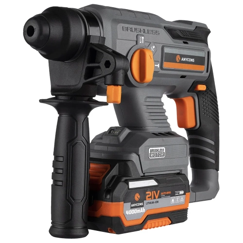 Бесщеточный перфоратор Anycons AC-H408 SDS+, 2 Дж, 21В, 2 акб, AC-H4082 5093486 Бесщеточный перфоратор Anycons AC-H408 SDS+, 2 Дж, 21В, 2 акб, AC-H4082 5093486