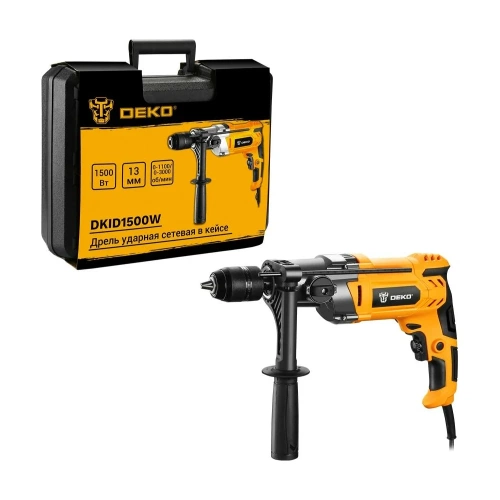 Ударная сетевая дрель DEKO DKID1500W 3638 063-4322 Ударная сетевая дрель DEKO DKID1500W 3638 063-4322