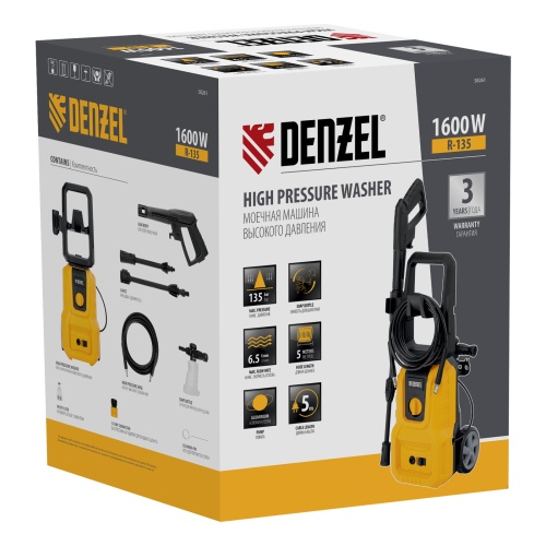 Моечная машина высокого давления R-135, 1600 Вт, 135 бар, 390 л/ч Denzel фото 23