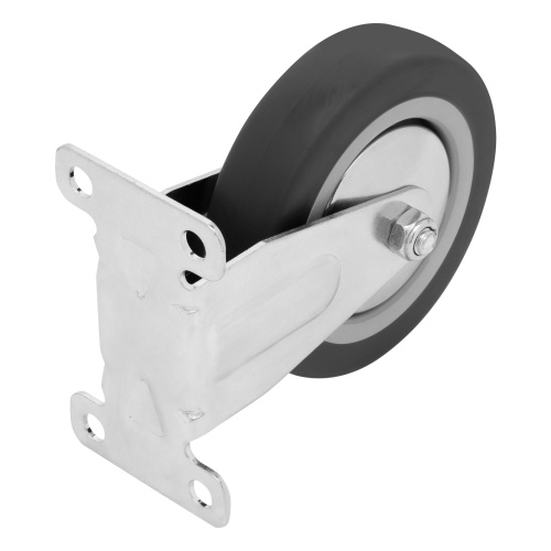 Колесо неповоротное D 100 мм, крепление  платформенное Сибртех фото 4