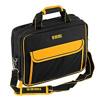Сумка для инструмента, 400х170х300 мм, 3 отделения, 28 карманов, наплечный ремень Denzel