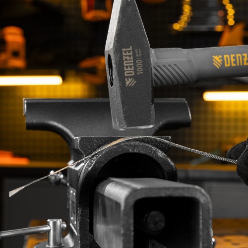 Тиски слесарные BVH-200, 200 мм, поворотные, стальная направляющая, с наковальней //Denzel фото 39