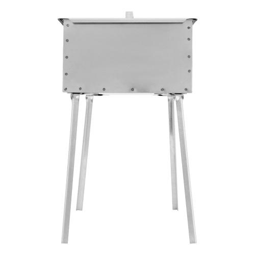 Коптильня двухъярусная 500 x 270 x 175 мм, нержавеющая сталь, 0.8 мм, с поддоном, на ножках, Camping Palisad фото 3