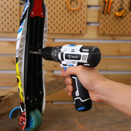 Аккумуляторная дрель-шуруповёрт DEKO GCD12DU3 SNOW WHITE SET1, 12В, 32 Нм, 1х1.5 Ач, з/у 063-4170 фото 9