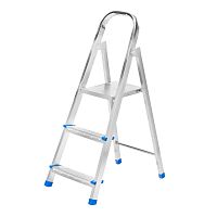 Стремянка, 3 ступени, стальная, оцинкованная Сибртех