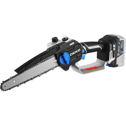 Пила цепная аккумуляторная бесщеточная DEKO DKCHS 20V, 20В, 1x4.0Ач 063-4483-1 фото 3 Пила цепная аккумуляторная бесщеточная DEKO DKCHS 20V, 20В, 1x4.0Ач 063-4483-1 фото 3