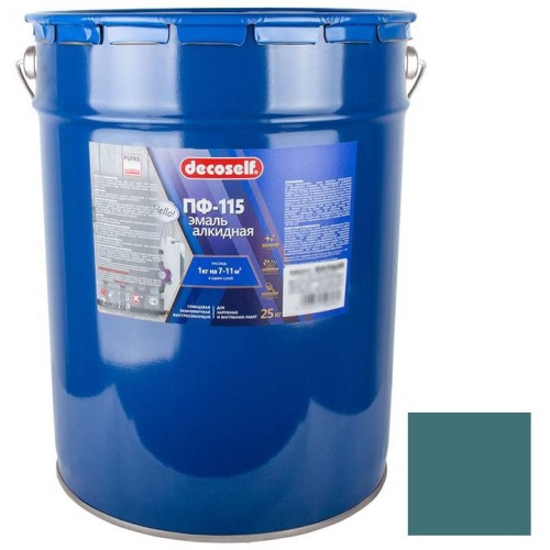Эмаль Pufas Decoself ПФ-115 светло-голубая 25 кг