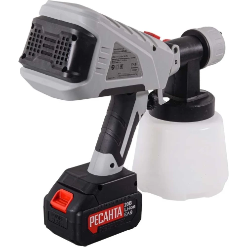 Краскопульт аккумуляторный Ресанта АКП-20Li (в комплекте 1 АКБ и ЗУ) 75/17/3 фото 8 Краскопульт аккумуляторный Ресанта АКП-20Li (в комплекте 1 АКБ и ЗУ) 75/17/3 фото 8