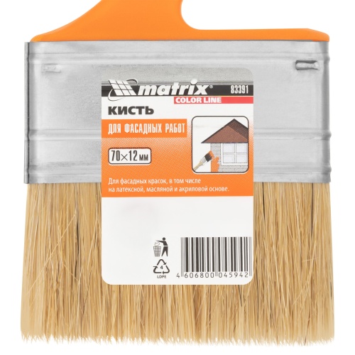 Кисть флейцевая "Фасад" Color Line  70 х 12 мм Matrix фото 4
