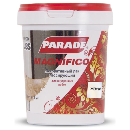 Лак декоративный Parade Deco Magnifico L85 Жемчуг 0,9 л