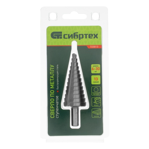 Сверло ступенчатое по металлу, 6-8-10-12-14-16-18-20-22-24-26-28-30мм, 4241 Сибртех фото 5