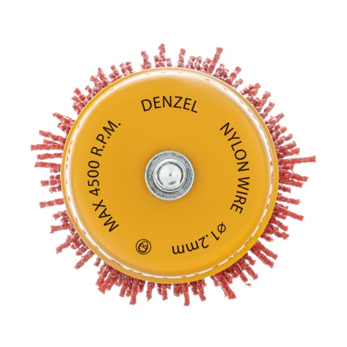 Щетка для дрели, 65 мм, Чашка, со шпилькой, нейлоновая щетина Denzel фото 2