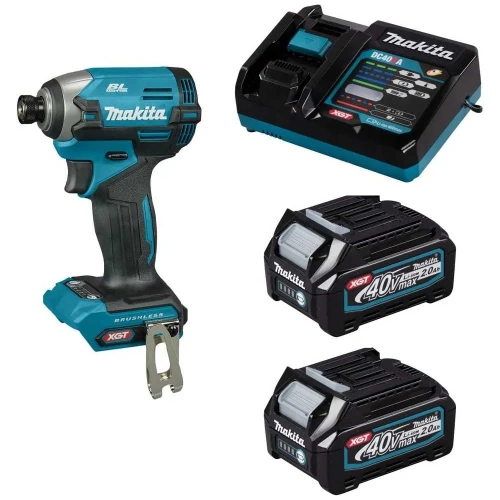 Шуруповерт ударный аккумуляторный Makita XGT BL 40В, XPT, 1/4, 210 Нм, 4+1 Т режим, 2xBL4020 , DC40RC, крепеж на пояс, кейс Makpac 2 TD003GA201 Шуруповерт ударный аккумуляторный Makita XGT BL 40В, XPT, 1/4, 210 Нм, 4+1 Т режим, 2xBL4020 , DC40RC, крепеж на пояс, кейс Makpac 2 TD003GA201