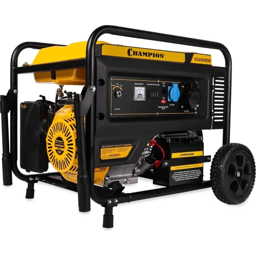 Генератор Champion GG5000EW (5/5,5кВт OHV 15лс 25л 81кг эл.старт колеса) фото 3 Генератор Champion GG5000EW (5/5,5кВт OHV 15лс 25л 81кг эл.старт колеса) фото 3