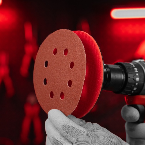 Круг абразивный на ворсовой подложке под "липучку", P 180, 125 мм, 10 шт Matrix фото 7