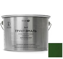 Грунт-эмаль по ржавчине Elcon 3 в 1 матовая Ral 6002 зеленая 10 кг