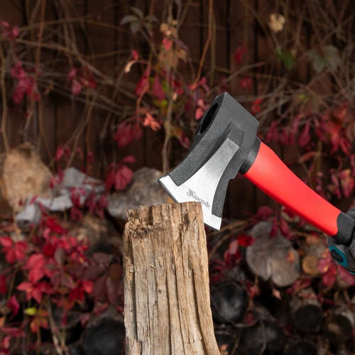 Топор-колун optimalс клиновидным полотном 1000 г, фибергласовое двухкомпонентное топорище 400 мм Matrix фото 8