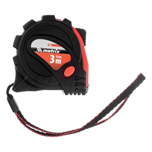 Рулетка Status Magnet 3 fixations,3 м х 16 мм,обрезиненный корпус,зацеп с магнитом Matrix фото 4