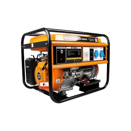 Генератор бензиновый ВАРТЕХ БГ-6500Э, 5,5кВт, бак25л, руч/электро.старт, 4Т/АИ-92/313г/кВт*ч (1/4) 027548