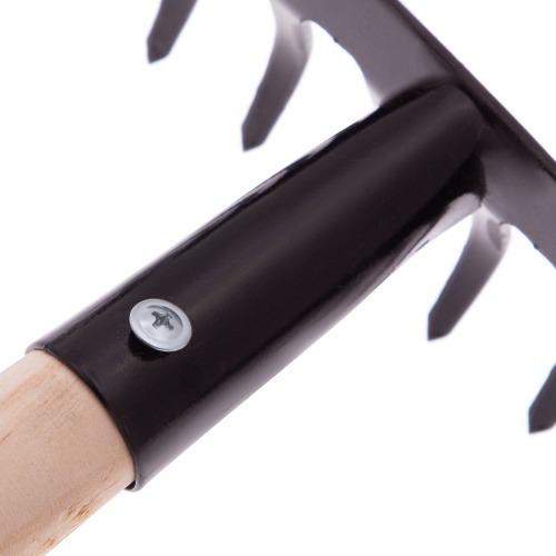 Грабли стальные, 360х1300 мм, 14 прямых зубьев, деревянный черенок, Сибртех фото 6