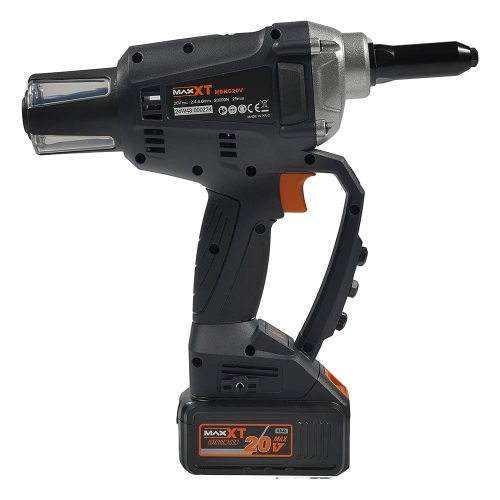Аккумуляторный заклепочник MAXXT с бесщеточным мотором, 20V/4.0AH MDRG20V фото 6
