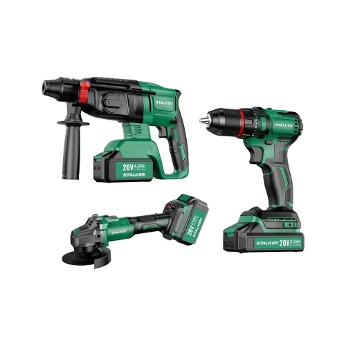 Набор аккумуляторного инструмента ALTECO STALKER Kit (AG20-125 Li BL+D20 Li BL+RH20 Li BL) 69843 Набор аккумуляторного инструмента ALTECO STALKER Kit (AG20-125 Li BL+D20 Li BL+RH20 Li BL) 69843