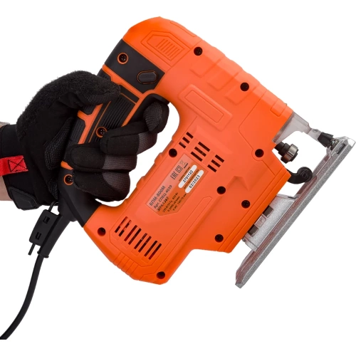 Лобзик Спец БПМ-800М, 850 Вт, литая подошва, лазерная направл, быстрозаж.патрон,0-3000об/мин, маятник, макс глубина пропила в дереве 100мм, цв коробка СПЕЦ-4039 фото 7