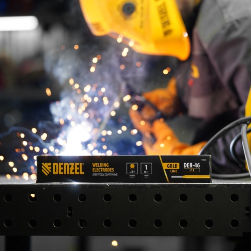Электроды DER-46 Goldline, диам. 3 мм, 1 кг, рутил-целлюлозное покрытие Denzel фото 8