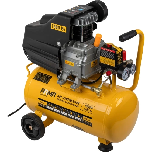 Компрессор воздушный поршневой масляный ARMA 1,5 кВт, 24л ресивер, 260 л/мин AROC-24 фото 4 Компрессор воздушный поршневой масляный ARMA 1,5 кВт, 24л ресивер, 260 л/мин AROC-24 фото 4