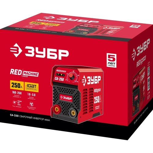 Инверторный сварочный аппарат Зубр 250 А, СА-250 фото 4 Инверторный сварочный аппарат Зубр 250 А, СА-250 фото 4
