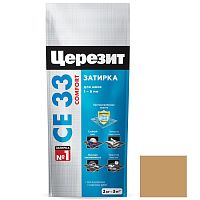 Затирка цементная для узких швов Ceresit СЕ33 Comfort Карамель 2 кг