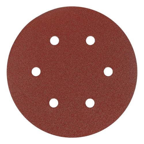 Круг абразивный на ворсовой подложке под "липучку", перфорированный, P 150, 150 мм, 5 шт Matrix фото 2