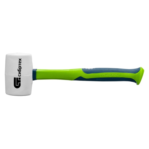 Киянка резиновая, 680 г, белая резина, фибергласовая рукоятка Сибртех фото 2