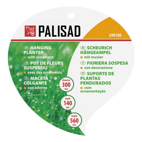 Кашпо подвесное с декором, с кокосовой корзиной, диаметр, 30 см Palisad фото 5