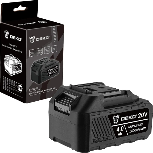 Аккумулятор DEKO UNV4.0 STD, Li-ion, 20В, 4.0А_ч 063-4494 фото 6 Аккумулятор DEKO UNV4.0 STD, Li-ion, 20В, 4.0А_ч 063-4494 фото 6