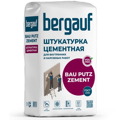 Штукатурка цементная Bergauf Bau Putz Zement 25 кг