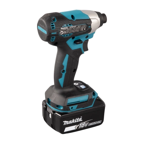 Аккумуляторный ударный шуруповерт Makita 18В, BL, XPT, Li-ion, 140 Нм, 2 скорости DTD157RTJ фото 9 Аккумуляторный ударный шуруповерт Makita 18В, BL, XPT, Li-ion, 140 Нм, 2 скорости DTD157RTJ фото 9