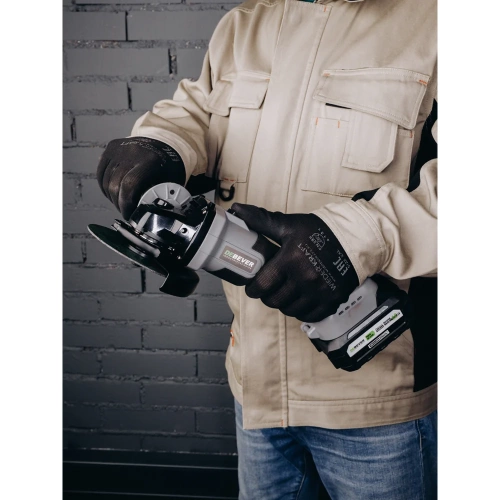 Угловая шлифмашина аккумуляторная Debever с бесщёточным двигателем, 125 мм, 20В, 3000 -10000 об/мин, 2,2 кг; в компл. АКБ 4,0 а/ч; з/у 2,0 а/ч DBE-9322BKIT фото 11 Угловая шлифмашина аккумуляторная Debever с бесщёточным двигателем, 125 мм, 20В, 3000 -10000 об/мин, 2,2 кг; в компл. АКБ 4,0 а/ч; з/у 2,0 а/ч DBE-9322BKIT фото 11